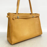 【6hb0843】エルメス トートバッグ カバナ ヴァッシュ ナチュラル シルバー金具 □E刻印【中古】レディース
