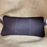 【6hb0844】エルメス トートバッグ ガーデンパーティPM トワルアッシュ ブラウン シルバー金具 □F刻印【中古】メンズ レディース ユニセックス