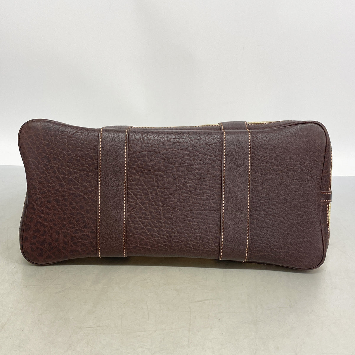 【6hb0844】エルメス トートバッグ ガーデンパーティPM トワルアッシュ ブラウン シルバー金具 □F刻印【中古】メンズ レディース ユニセックス
