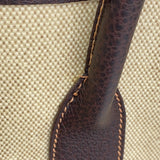 【6hb0844】エルメス トートバッグ ガーデンパーティPM トワルアッシュ ブラウン シルバー金具 □F刻印【中古】メンズ レディース ユニセックス