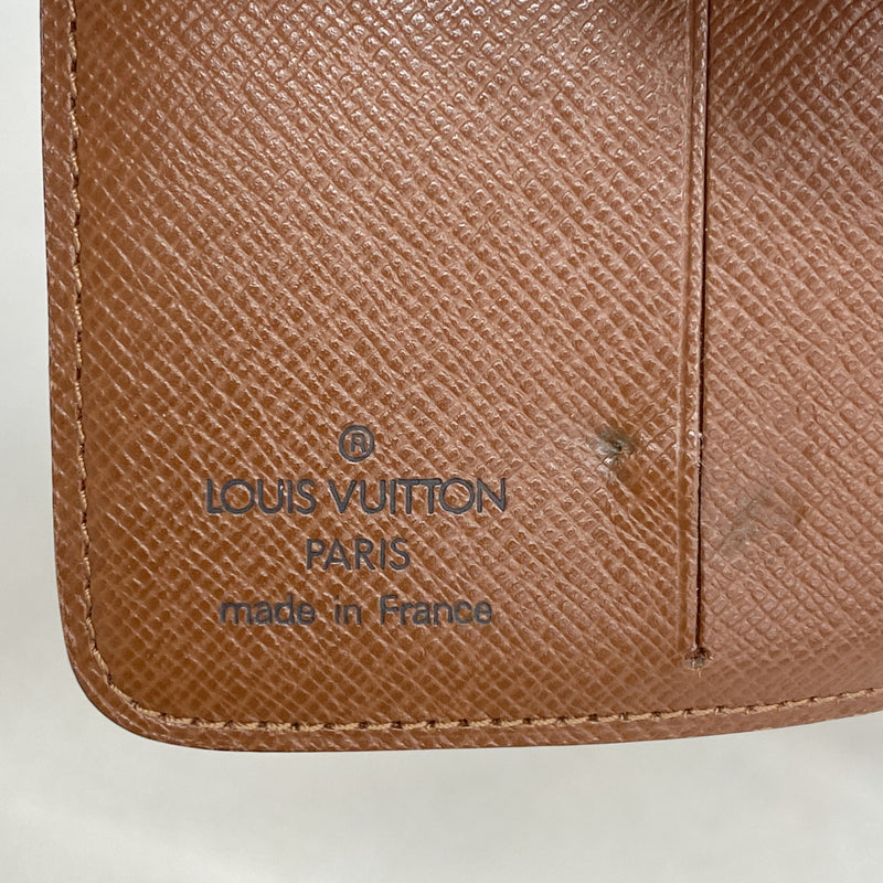 【6hb0862】ルイヴィトン 財布 モノグラム コンパクトジップ M61667 ブラウン【中古】レディース