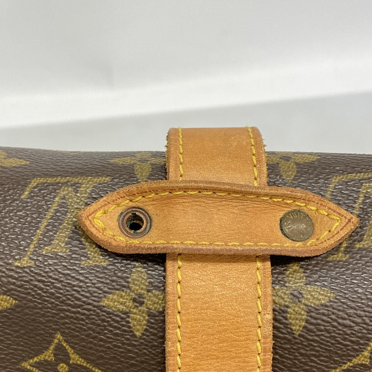 【6hb0869】ルイヴィトン ショルダーバッグ モノグラム ソミュール35 M42254 ブラウン【中古】レディース