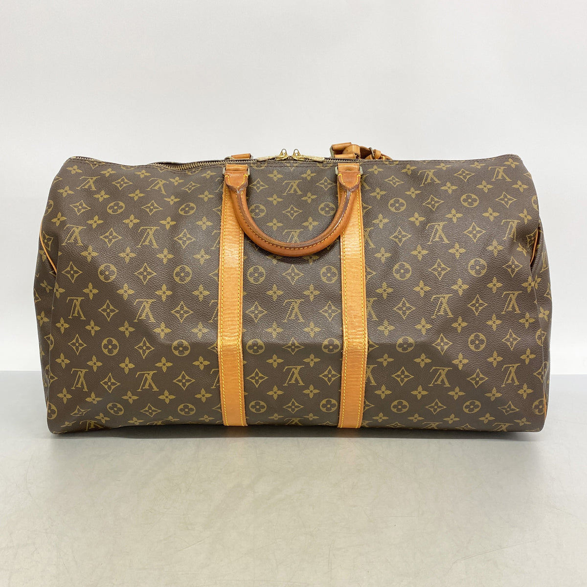【6hb0870】ルイヴィトン ボストンバッグ モノグラム キーポル55 M41424 ブラウン【中古】メンズ レディース ユニセックス