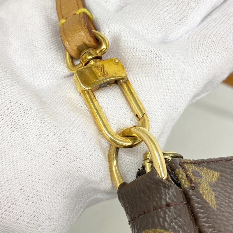 【6hb0871】ルイヴィトン ポーチ モノグラム ポシェットアクセソワール M51980 ブラウン【中古】レディース