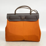 【6hb0873】エルメス ハンドバッグ エールバッグPM トワルオフィシエ オレンジ レッド ゴールド金具 □I刻印 2wayバッグ【中古】レディース