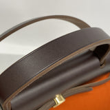 【6hb0873】エルメス ハンドバッグ エールバッグPM トワルオフィシエ オレンジ レッド ゴールド金具 □I刻印 2wayバッグ【中古】レディース