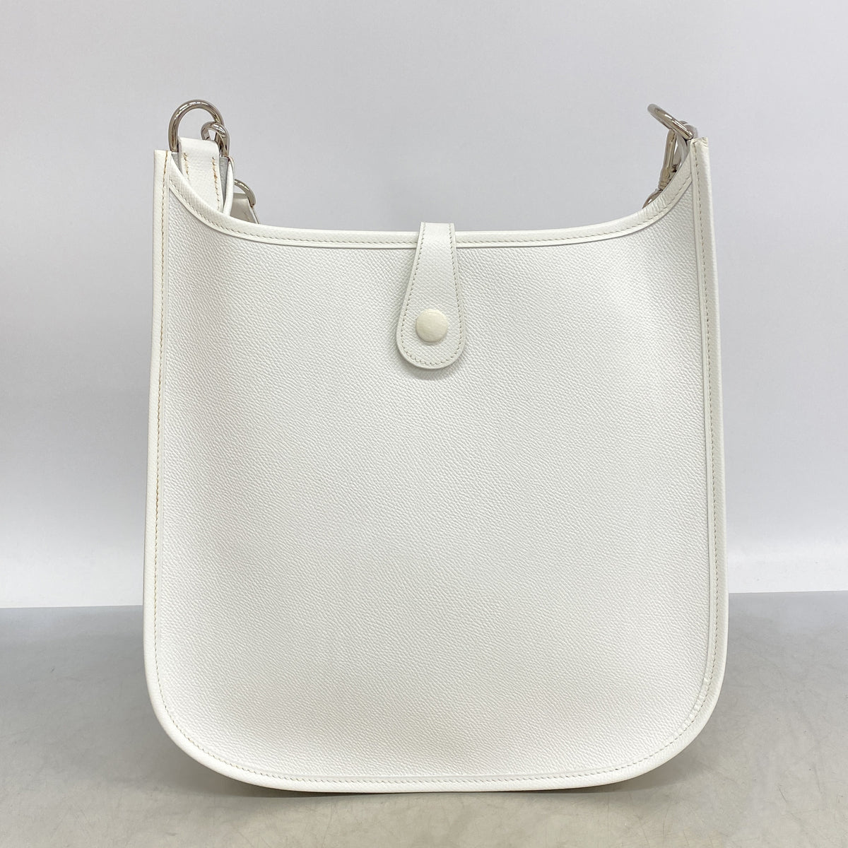 【6hb0874】エルメス ショルダーバッグ エヴリン1PM ヴォーエプソン ホワイト シルバー金具 □H刻印【中古】レディース