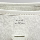 【6hb0874】エルメス ショルダーバッグ エヴリン1PM ヴォーエプソン ホワイト シルバー金具 □H刻印【中古】レディース