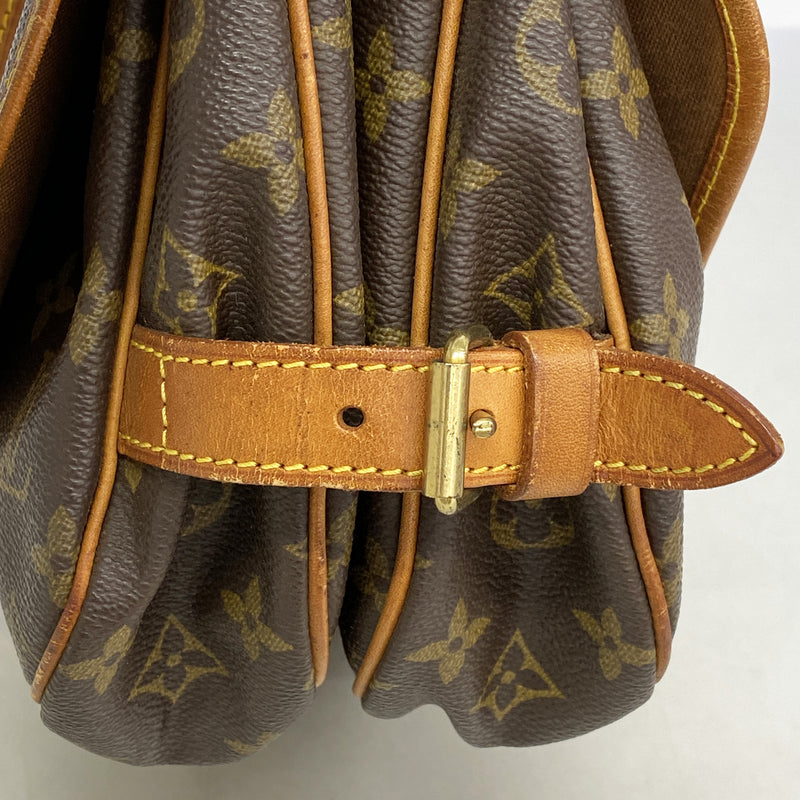 【6hb0875】ルイヴィトン ショルダーバッグ モノグラム ソミュール30 M42256 ブラウン【中古】レディース