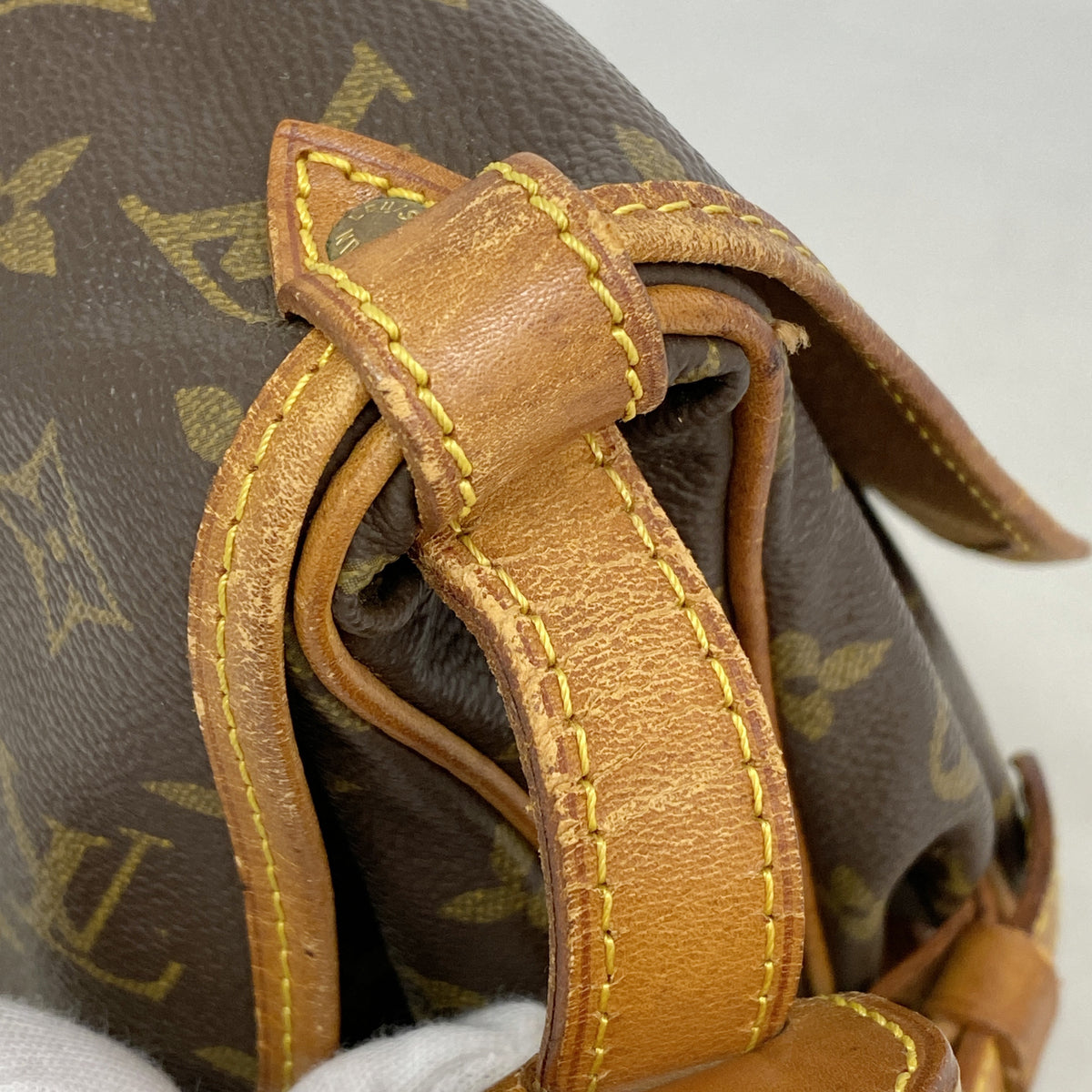 【6hb0875】ルイヴィトン ショルダーバッグ モノグラム ソミュール30 M42256 ブラウン【中古】レディース