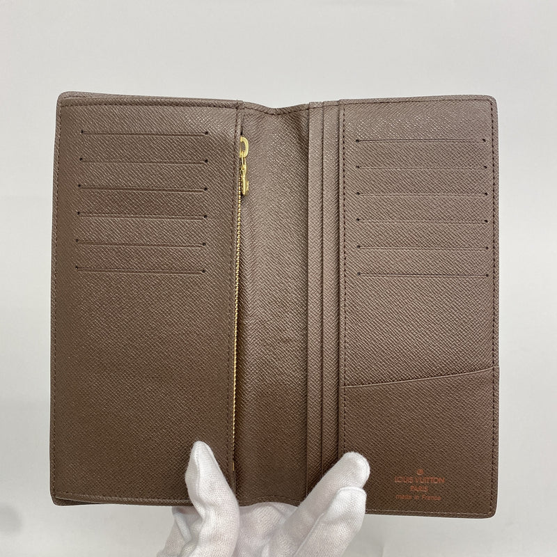 【6hb0881】ルイヴィトン 長財布 ダミエ ポルトフォイユブラザ N60017 エベヌ【中古】メンズ