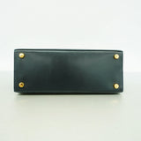 【6hb0895】サルヴァトーレフェラガモ ハンドバッグ ヴァラ レザー ネイビー ゴールド金具 2wayバッグ【中古】レディース