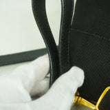 【6hb0897】サルヴァトーレフェラガモ ハンドバッグ ヴァラ ナイロンキャンバス ブラック ゴールド金具 2wayバッグ【中古】レディース