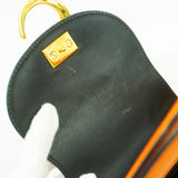 【6hb0898】カルティエ ハンドバッグ パンテール レザー オレンジ ゴールド金具【中古】レディース