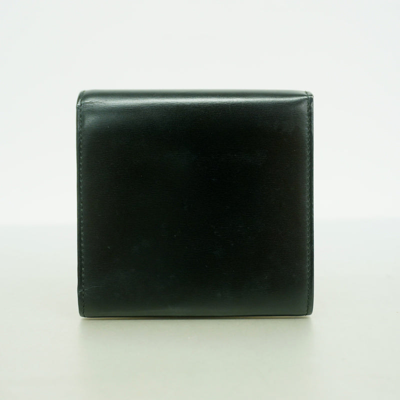【6hb0901】カルティエ 三つ折り財布 パンテール レザー ブラック ゴールド金具【中古】レディース