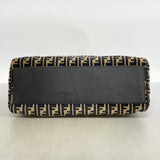【6hb0914】フェンディ トートバッグ ズッカ エトニコ パイル ブラック ベージュ ゴールド金具【中古】レディース