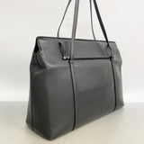 【6hb0916】カルティエ トートバッグ カボション レザー ブラック シルバー金具【中古】レディース