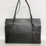 【6hb0916】カルティエ トートバッグ カボション レザー ブラック シルバー金具【中古】レディース