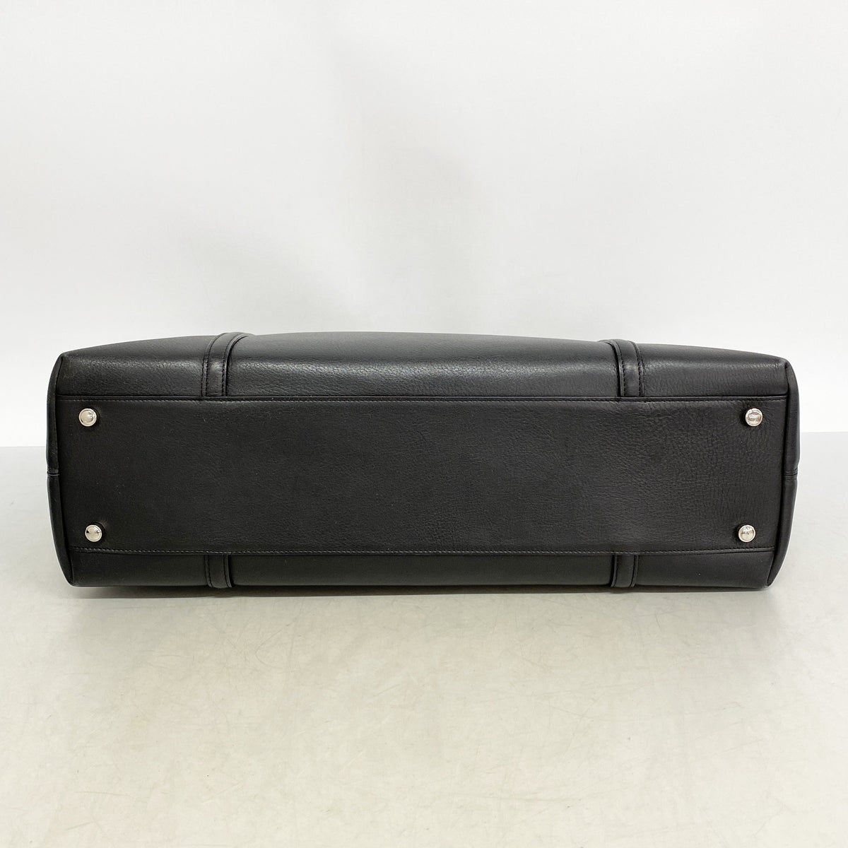 【6hb0916】カルティエ トートバッグ カボション レザー ブラック シルバー金具【中古】レディース