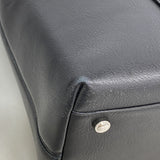 【6hb0916】カルティエ トートバッグ カボション レザー ブラック シルバー金具【中古】レディース