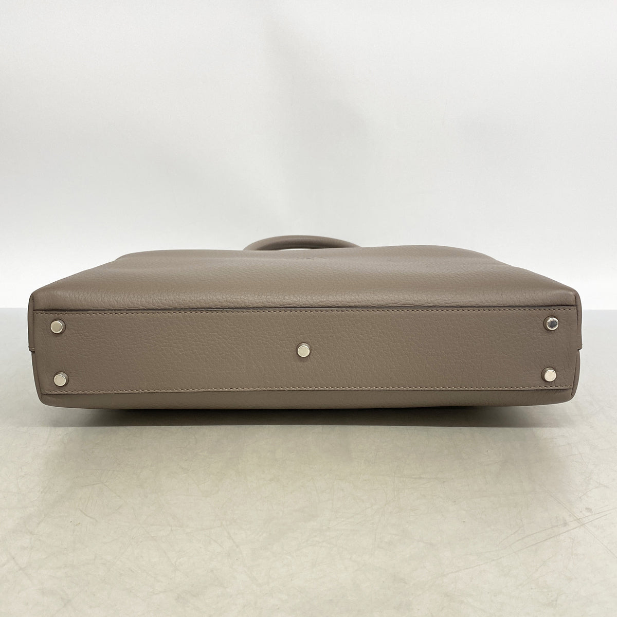【6hb0917】カルティエ ブリーフケース マスト レザー グレー シルバー金具 2wayバッグ【中古】メンズ