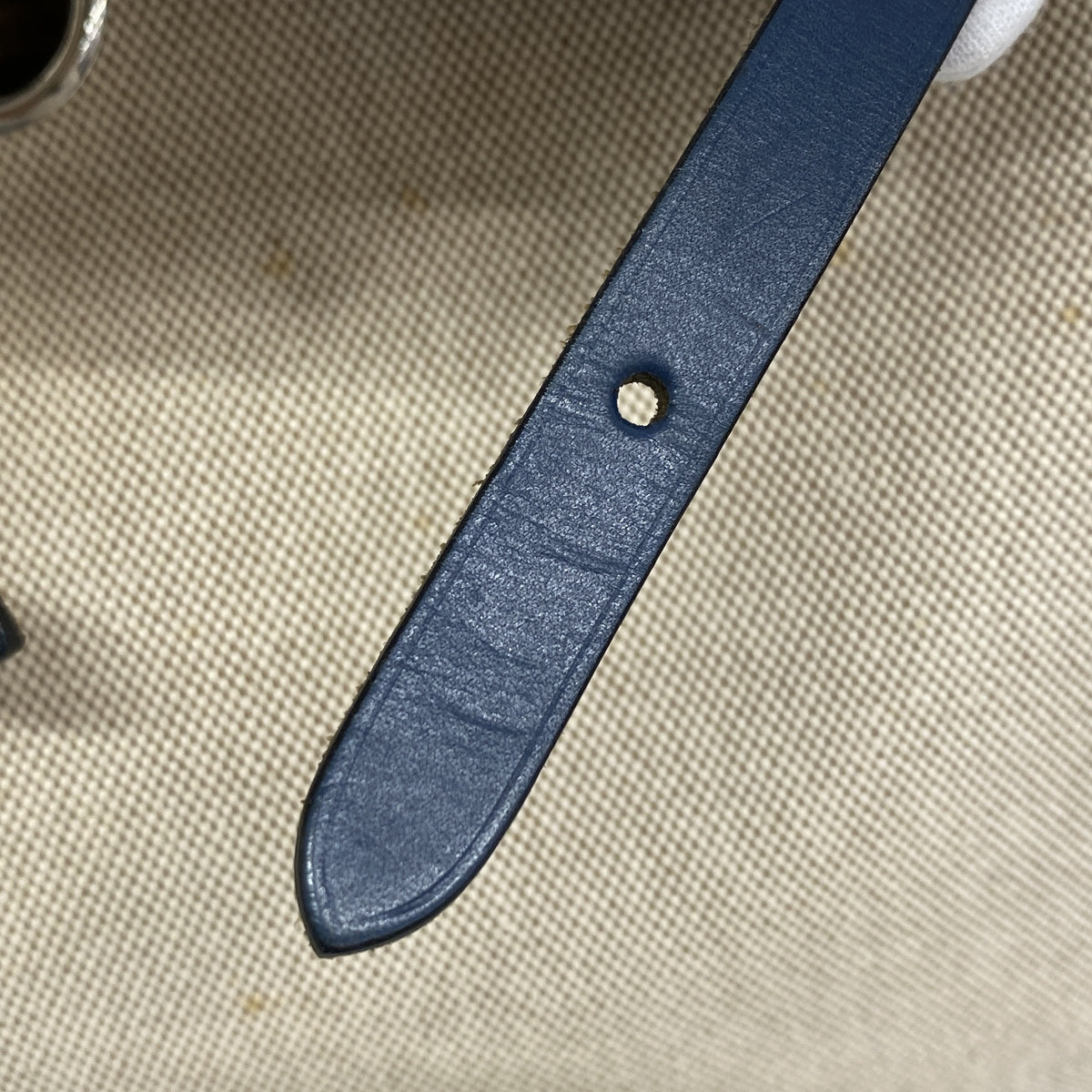【6hb0927】エルメス ハンドバッグ エールバッグPM トワルアッシュ ブルー シルバー金具 □F刻印【中古】レディース