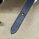 【6hb0927】エルメス ハンドバッグ エールバッグPM トワルアッシュ ブルー シルバー金具 □F刻印【中古】レディース
