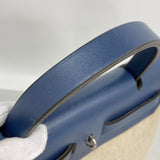 【6hb0927】エルメス ハンドバッグ エールバッグPM トワルアッシュ ブルー シルバー金具 □F刻印【中古】レディース