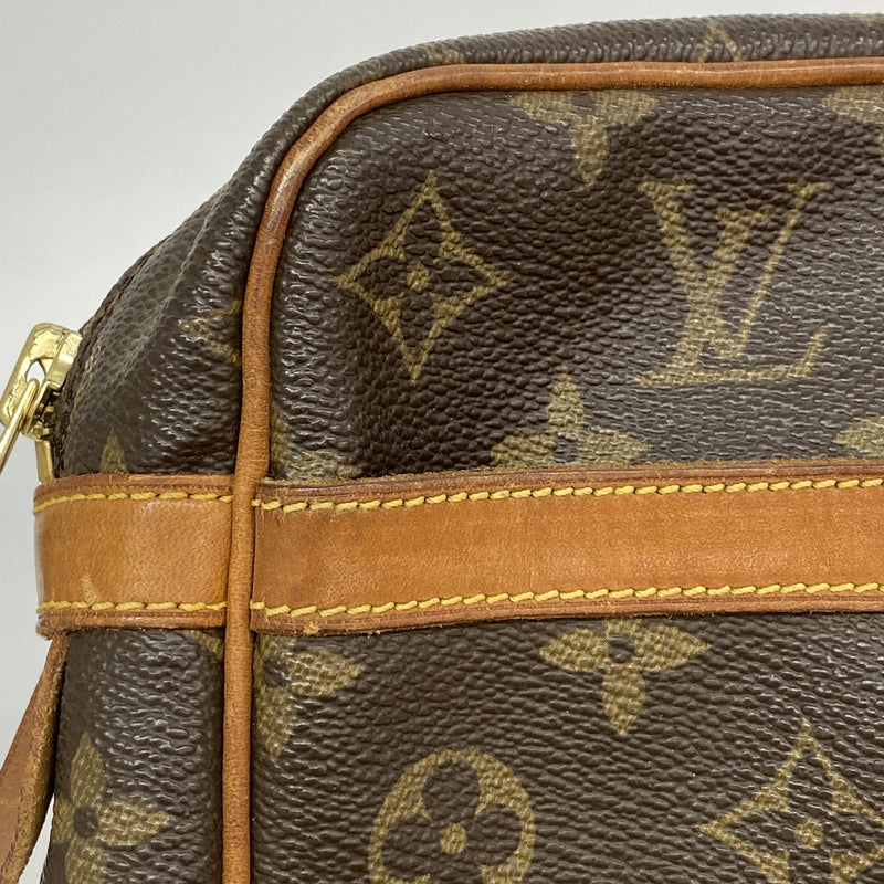 【6hb0942】ルイヴィトン クラッチバッグ モノグラム コンピエーニュ28 M51845 ブラウン【中古】メンズ
