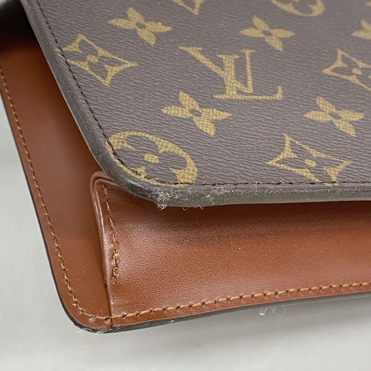 【6hb0943】ルイヴィトン クラッチバッグ モノグラム ポシェットオム M51795 ブラウン【中古】メンズ