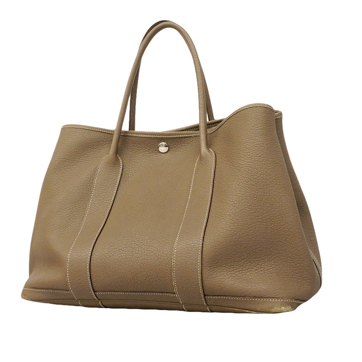 【6hb0960】エルメス トートバッグ ガーデンパーティPM ネゴンダ エトゥープ シルバー金具 □M刻印【中古】レディース