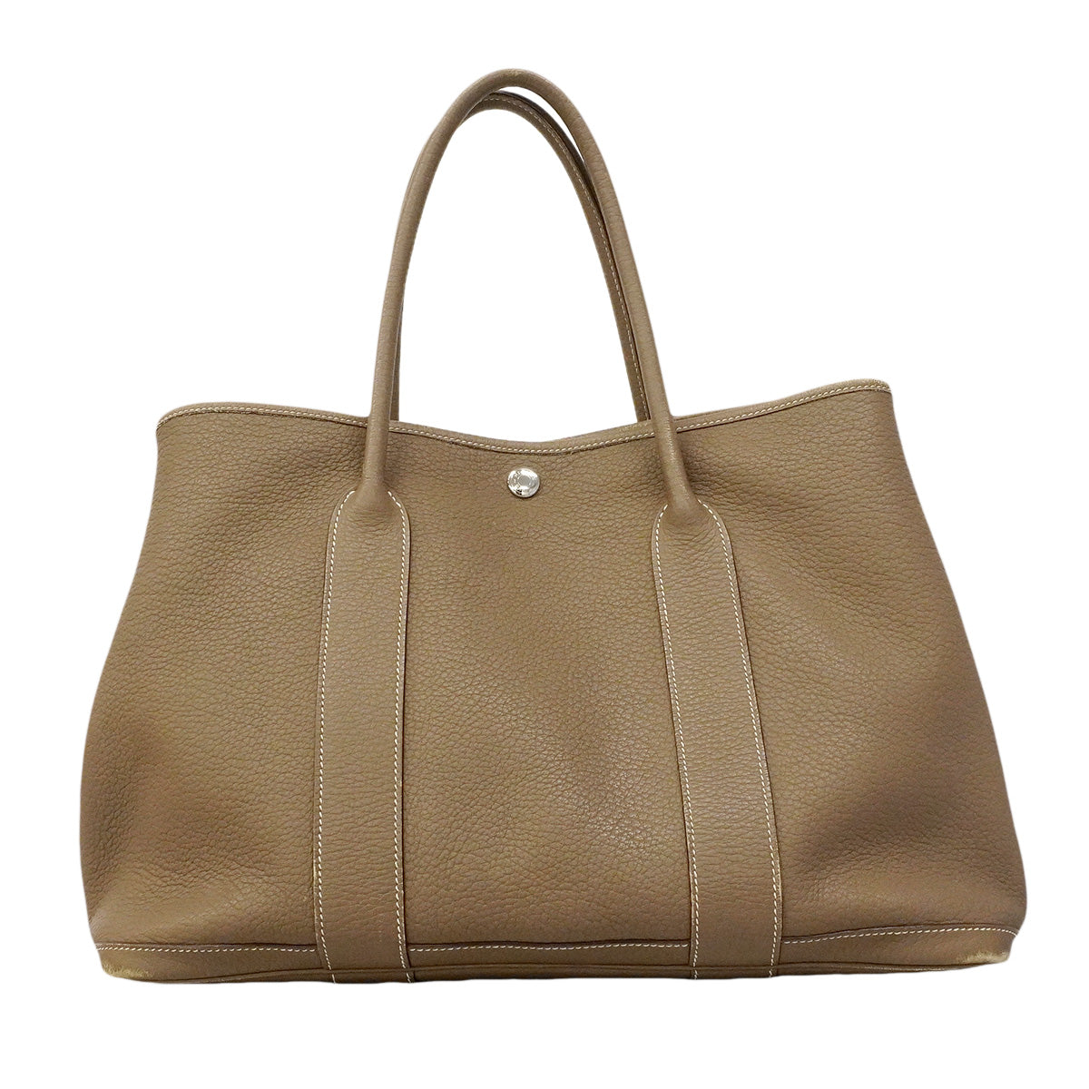 【6hb0960】エルメス トートバッグ ガーデンパーティPM ネゴンダ エトゥープ シルバー金具 □M刻印【中古】レディース