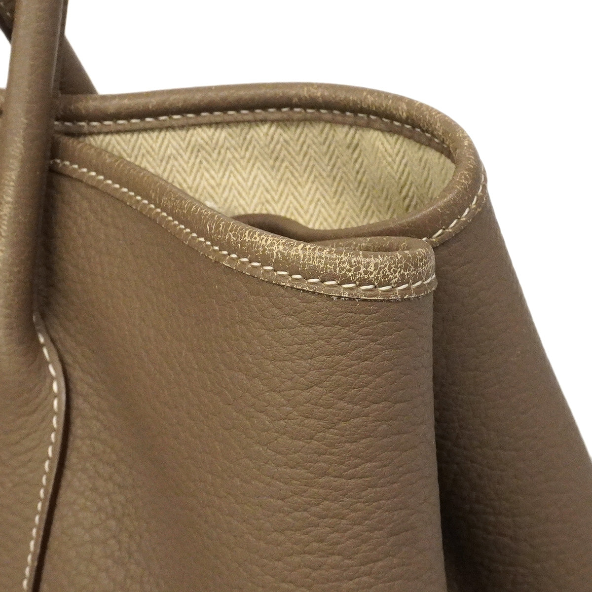 【6hb0960】エルメス トートバッグ ガーデンパーティPM ネゴンダ エトゥープ シルバー金具 □M刻印【中古】レディース