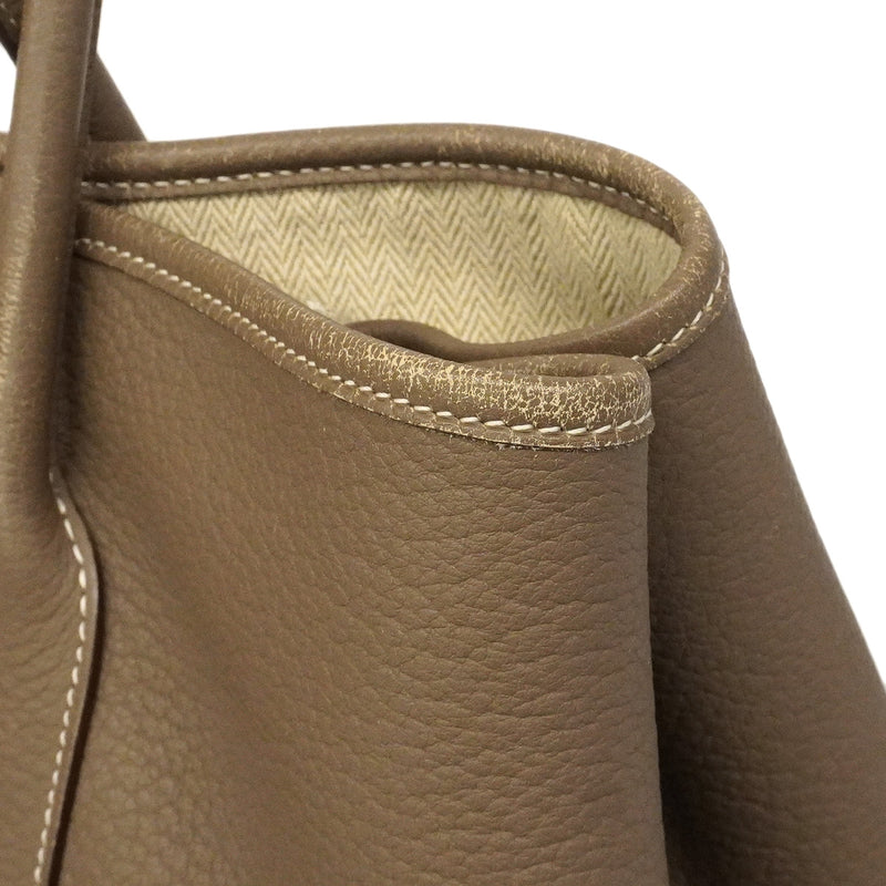 【6hb0960】エルメス トートバッグ ガーデンパーティPM ネゴンダ エトゥープ シルバー金具 □M刻印【中古】レディース