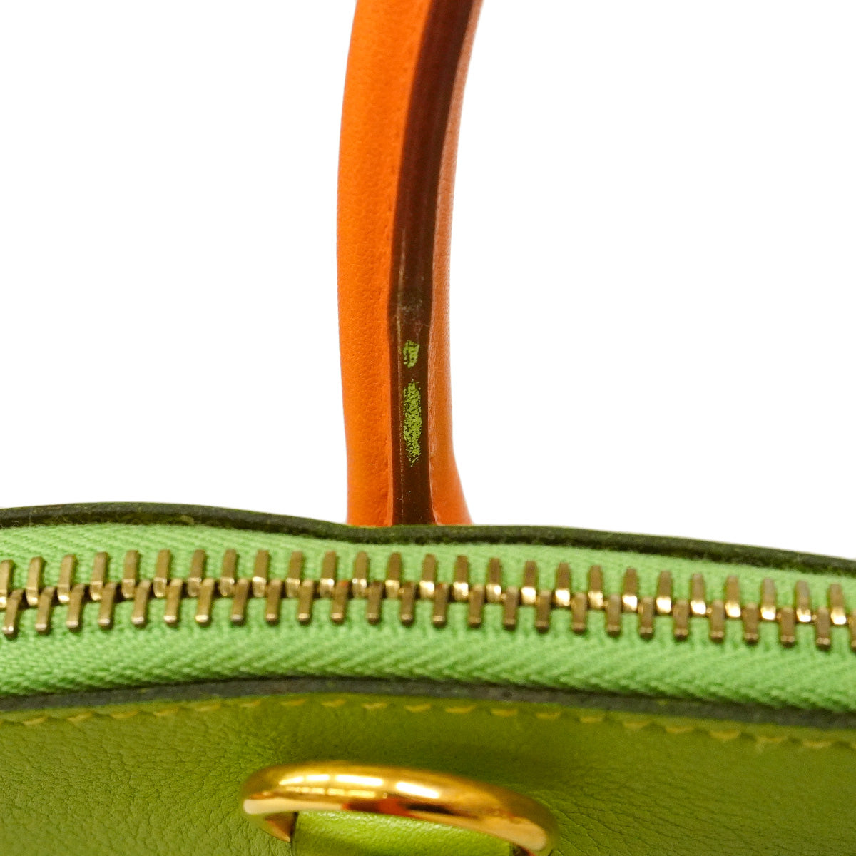 【6hb0961】エルメス ハンドバッグ ボリード31 ヴォーガリバー オレンジ アップルグリーン ゴールド金具 □C刻印 2wayバッグ【中古】レディース