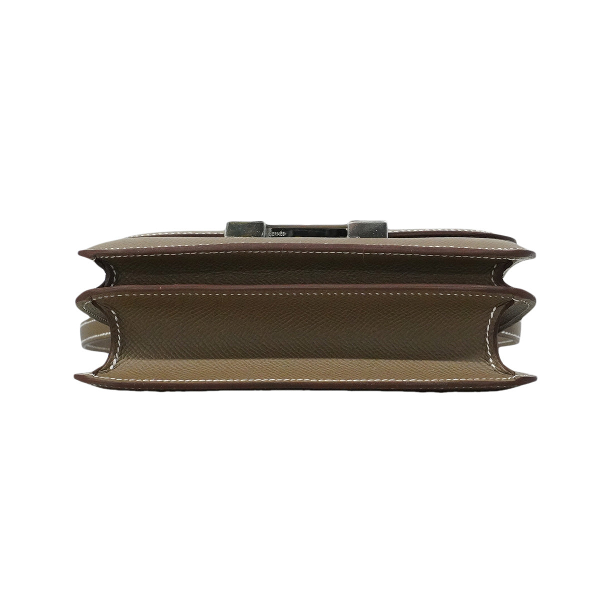 【6hb0963】エルメス ショルダーバッグ コンスタンスミニ ヴォーエプソン エトゥープ シルバー金具 G刻印【中古】レディース