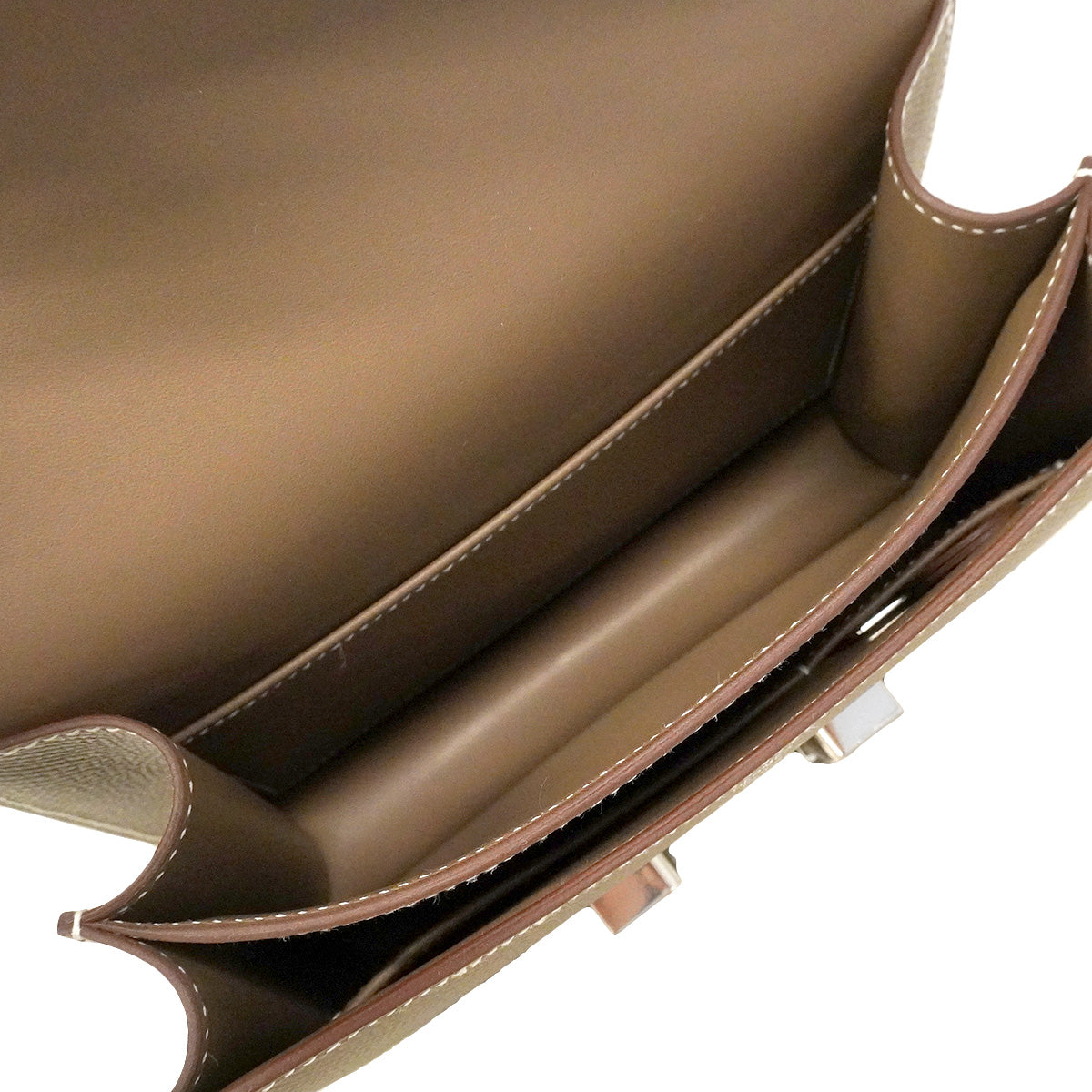 【6hb0963】エルメス ショルダーバッグ コンスタンスミニ ヴォーエプソン エトゥープ シルバー金具 G刻印【中古】レディース