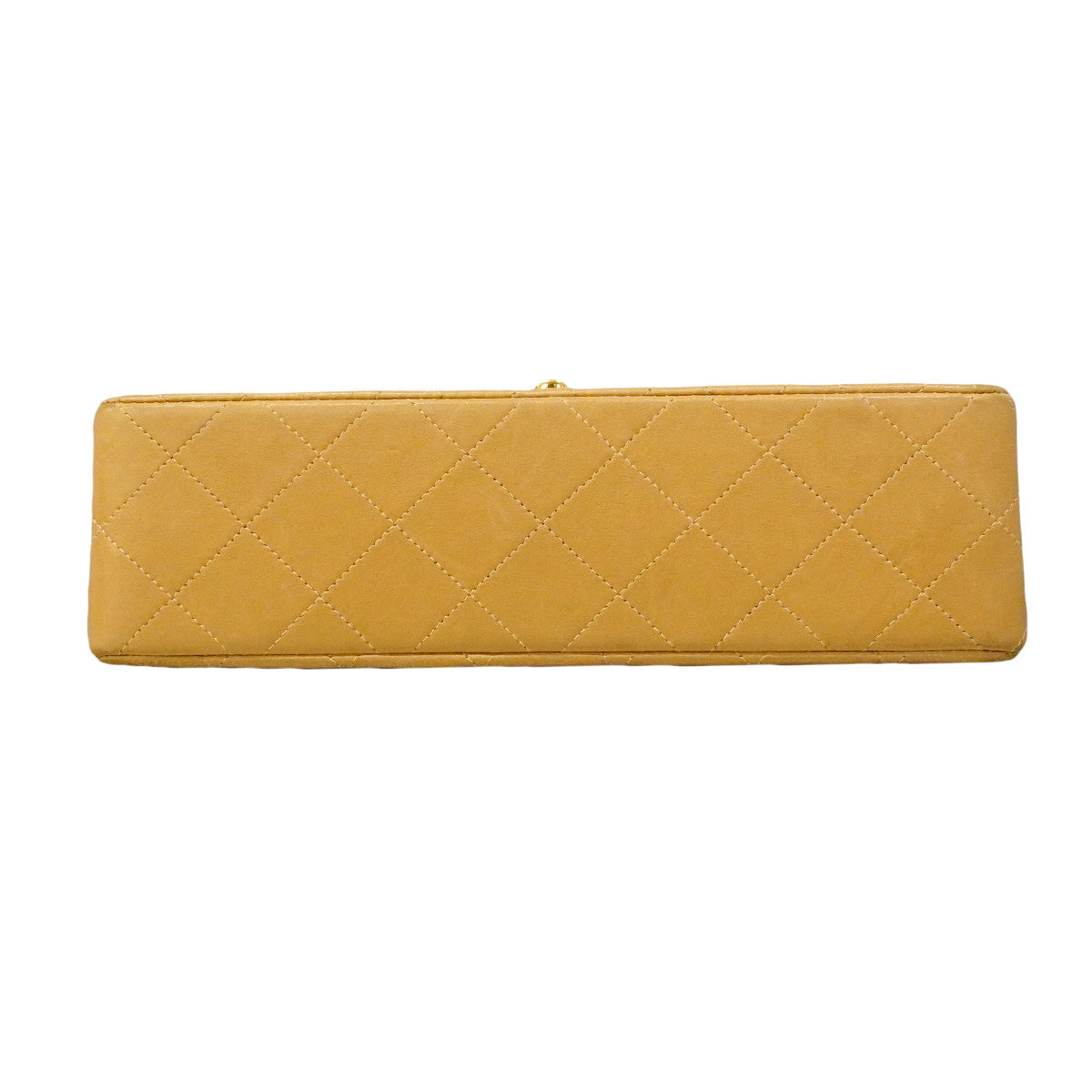 【6hb0964】シャネル ショルダーバッグ マトラッセ Wフラップ Wチェーン ラムスキン ベージュ ゴールド金具【中古】レディース