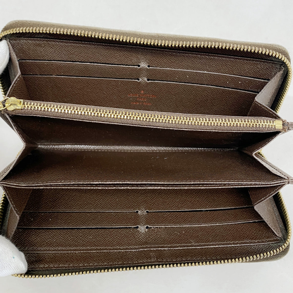 【6hb0973】ルイヴィトン 長財布 ダミエ ジッピーウォㇾット N60015 エベヌ【中古】メンズ レディース ユニセックス