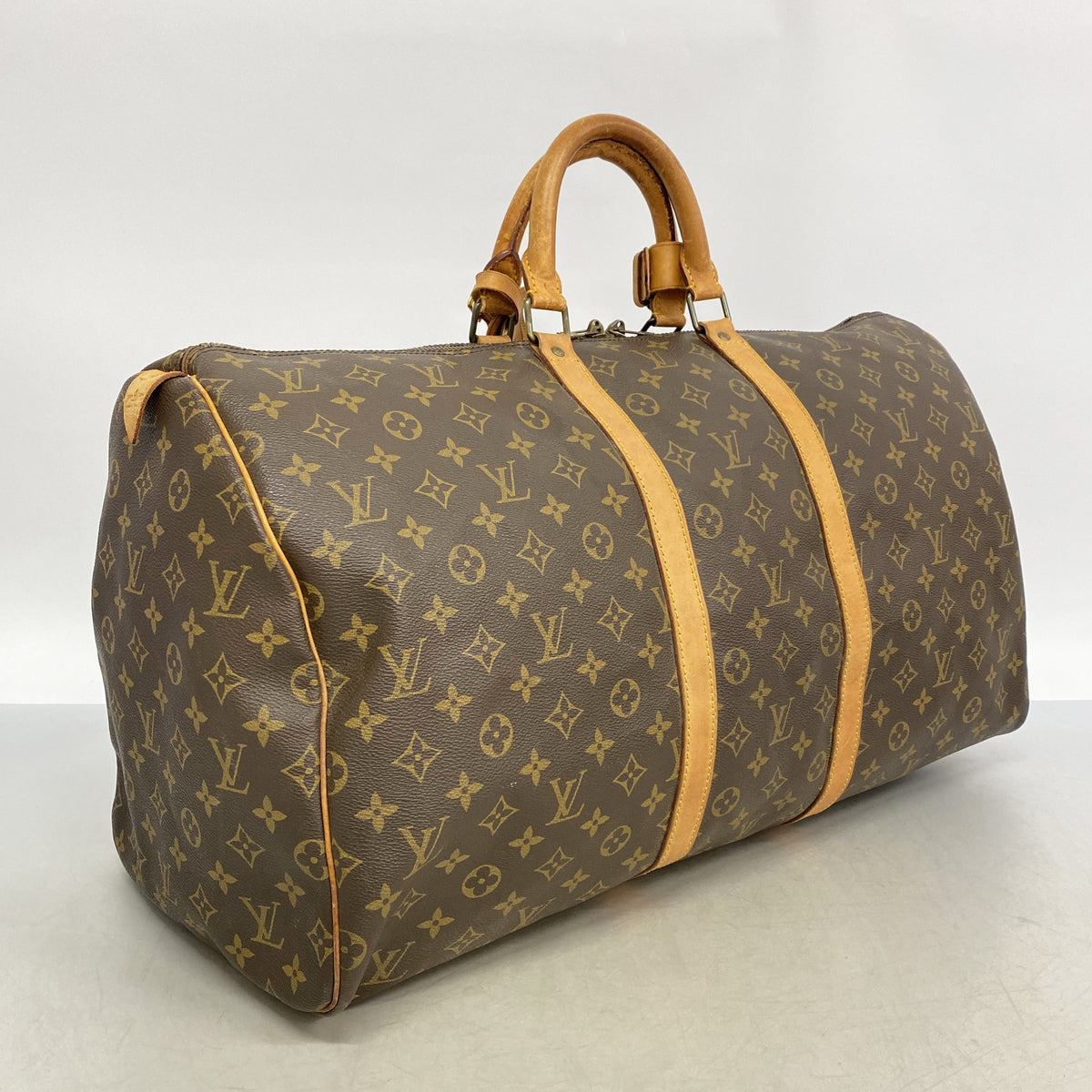 【6hb0976】ルイヴィトン ボストンバッグ モノグラム キーポル55 M41424 ブラウン【中古】メンズ レディース ユニセックス