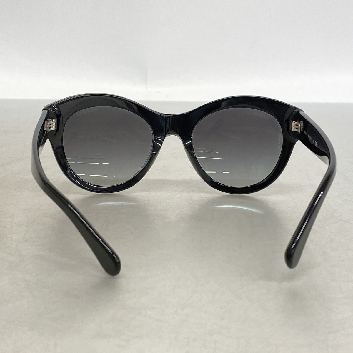 【6hb0984】シャネル サングラス 5371-A プラスチック ブラック シルバー金具【中古】レディース