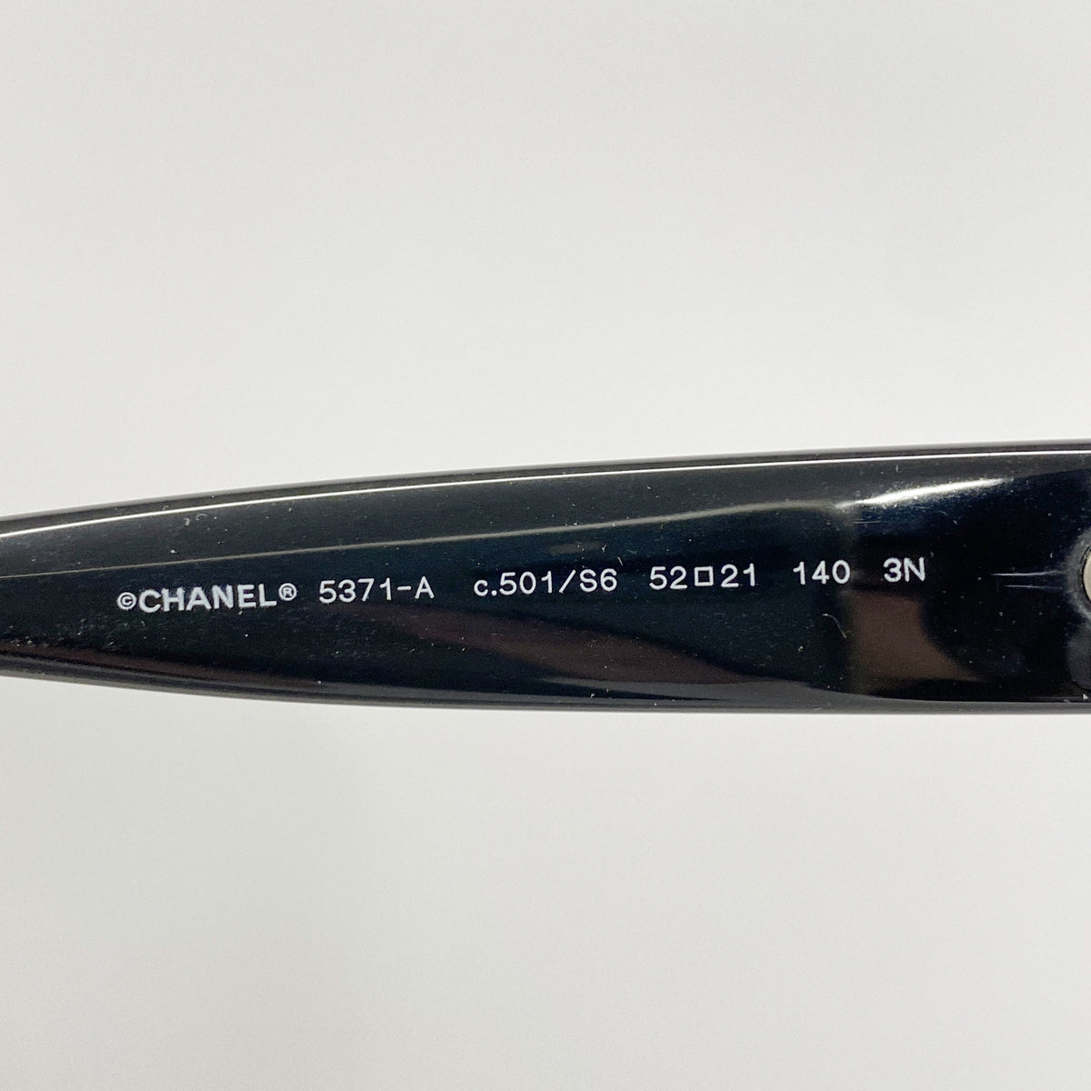 【6hb0984】シャネル サングラス 5371-A プラスチック ブラック シルバー金具【中古】レディース