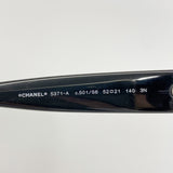 【6hb0984】シャネル サングラス 5371-A プラスチック ブラック シルバー金具【中古】レディース