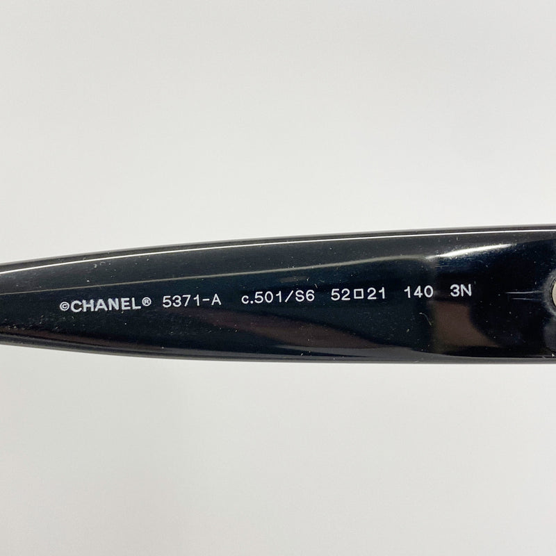 【6hb0984】シャネル サングラス 5371-A プラスチック ブラック シルバー金具【中古】レディース