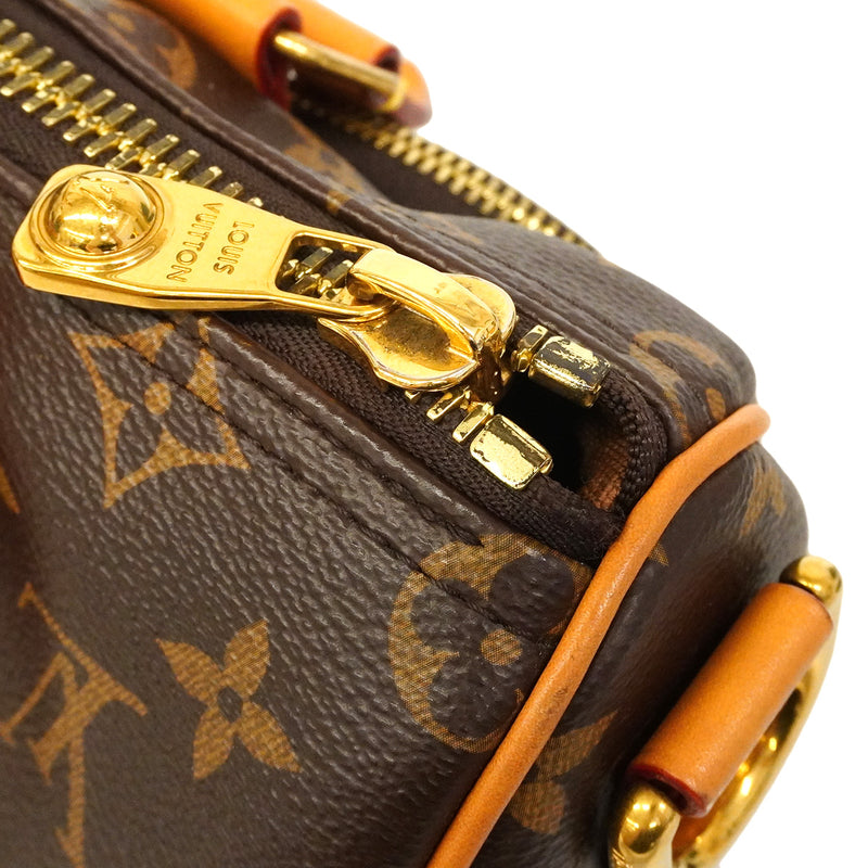 【6hb0986】ルイヴィトン ハンドバッグ モノグラム キーポルカーゴ25 M14981 ブラウン 2wayバッグ【中古】レディース