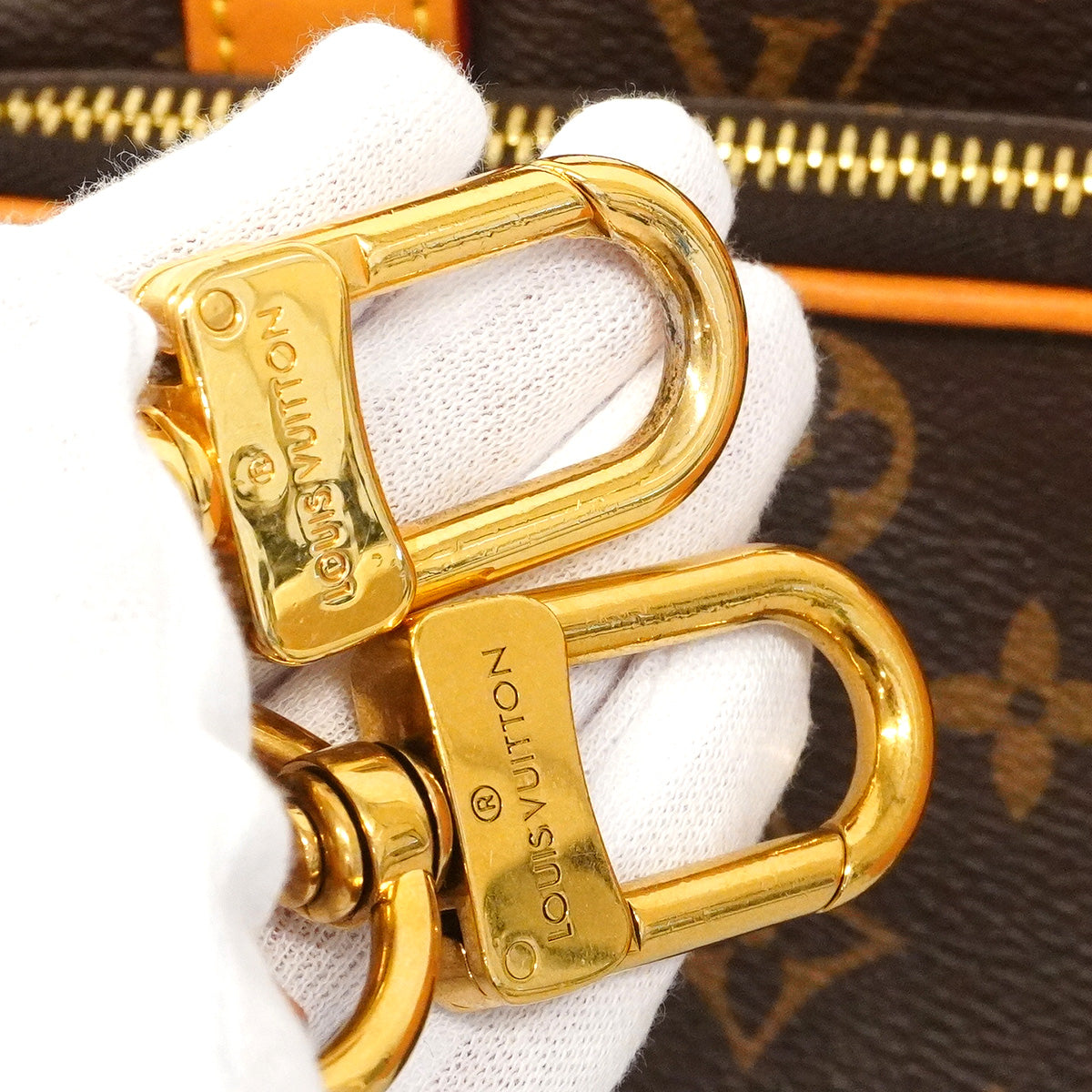 【6hb0986】ルイヴィトン ハンドバッグ モノグラム キーポルカーゴ25 M14981 ブラウン 2wayバッグ【中古】レディース