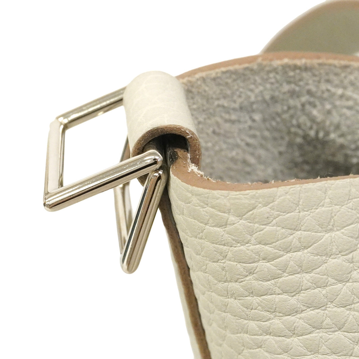 【6hb0987】エルメス ハンドバッグ ピコタンロックMM トリヨンクレマンス パールグレー シルバー金具 D刻印【中古】レディース