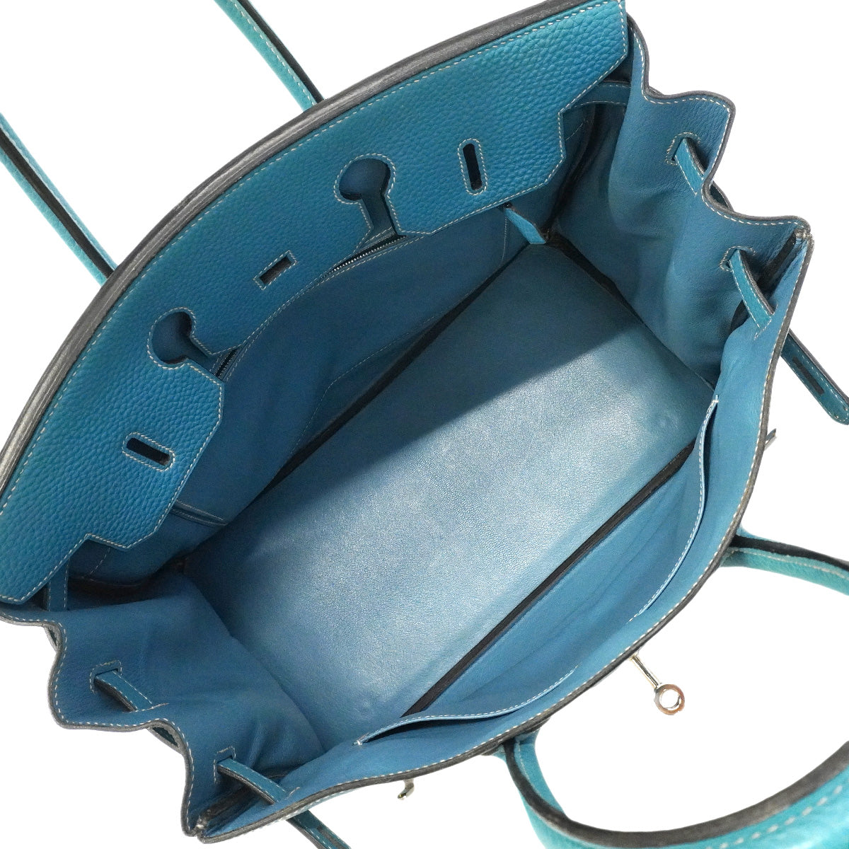【6hb0988】エルメス ハンドバッグ バーキン35 トゴ ブルージーン シルバー金具 □C刻印【中古】レディース
