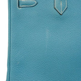 【6hb0988】エルメス ハンドバッグ バーキン35 トゴ ブルージーン シルバー金具 □C刻印【中古】レディース