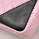 【6hb0998】シャネル トートバッグ カンボン ラムスキン ピンク シルバー金具【中古】レディース